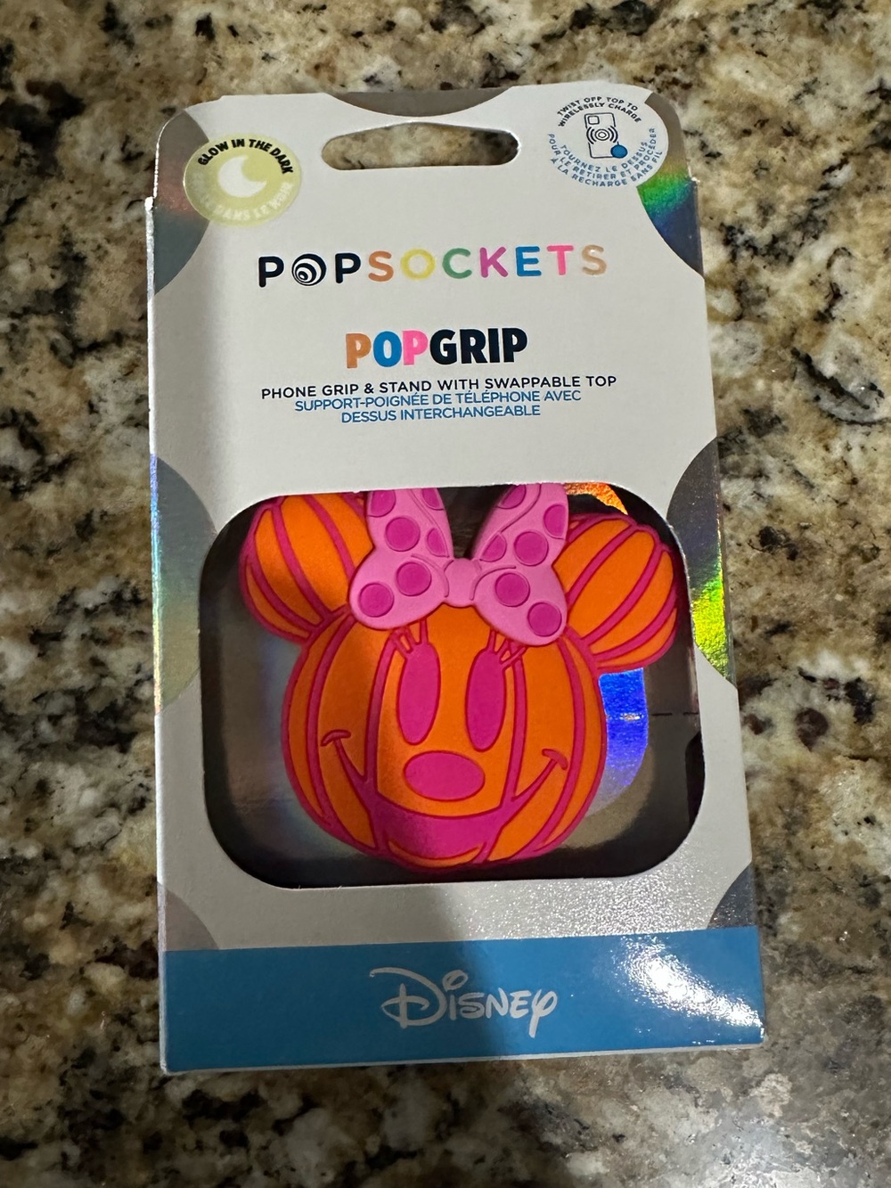 PopSockets Disney Minnie  Mouse Pumpkin Halloween  Glow In The Dark NWT